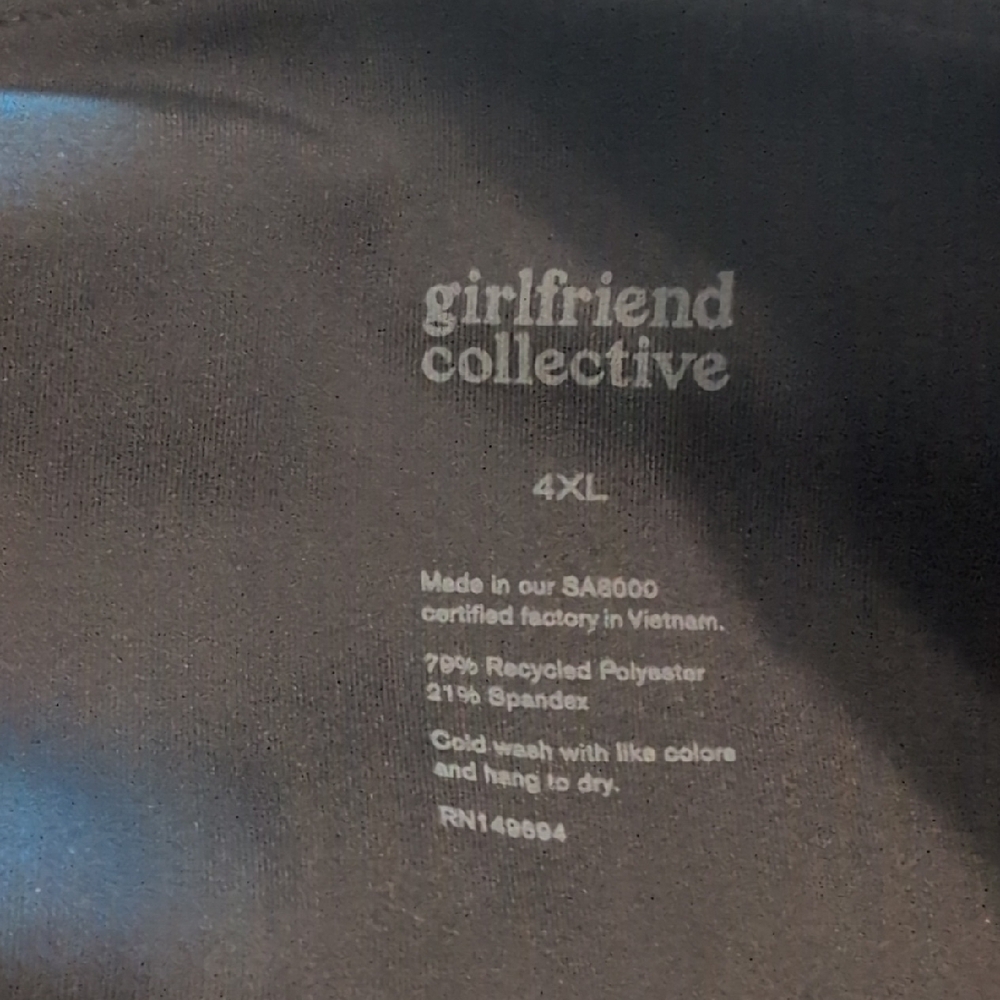 Girlfriend Collective Black High Rise 7/8 Leggings Athletic Wear - Picture 4 of 10